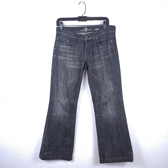 7 For All Mankind Dojo Jeans Crystal Chain Black - Picture 2 of 13